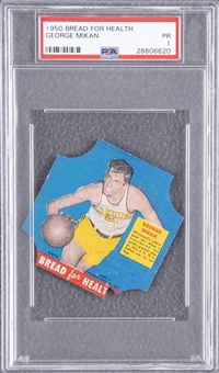 1950-51 D290-15 "Bread for Health" Basketball PSA-Graded Collection (11 Different) Featuring Mikan